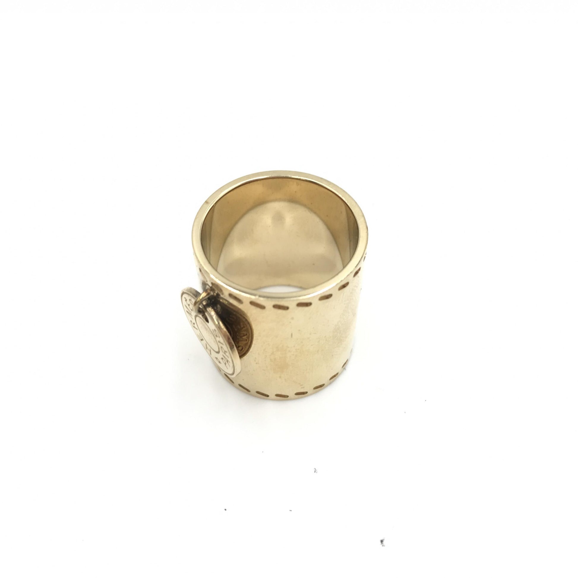 Hermès Preloved Gold Tone Scarf Ring Accessory – Timeless Elegance with Character