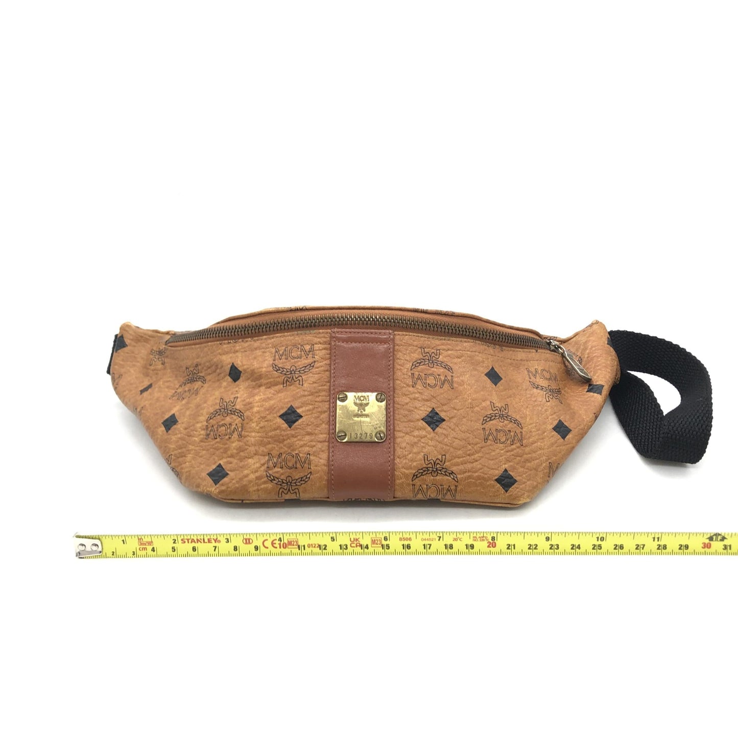 MCM Preloved Leather Waist Bag with Logo Pattern – A Luxurious Blend of Style and Practicality