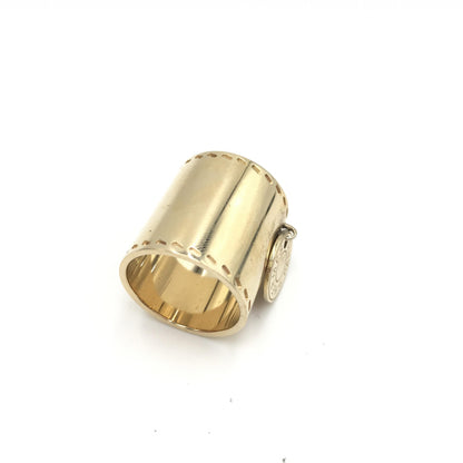 Hermès Preloved Gold Tone Scarf Ring Accessory – Timeless Elegance with Character