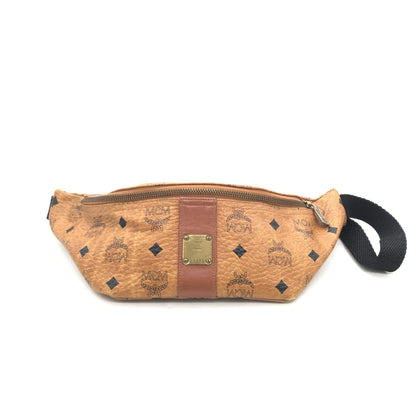 MCM Preloved Leather Waist Bag with Logo Pattern – A Luxurious Blend of Style and Practicality