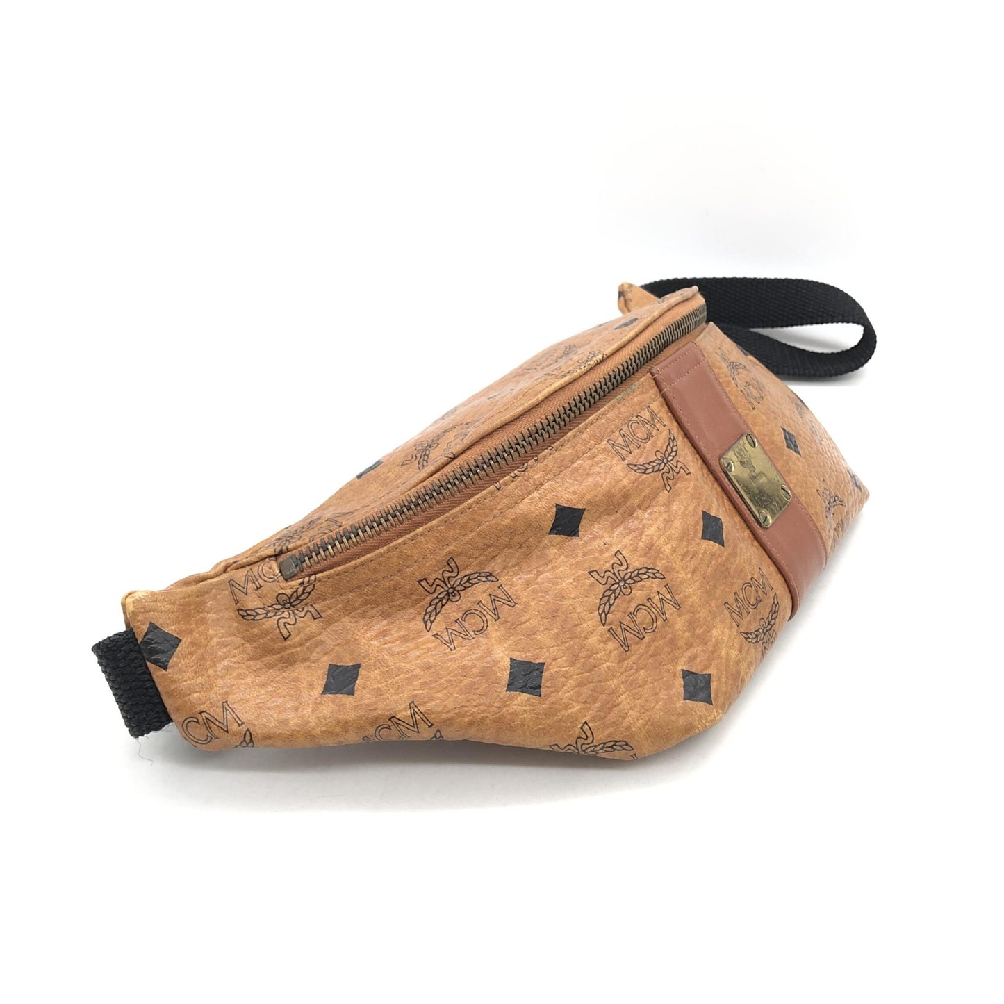 MCM Preloved Leather Waist Bag with Logo Pattern – A Luxurious Blend of Style and Practicality
