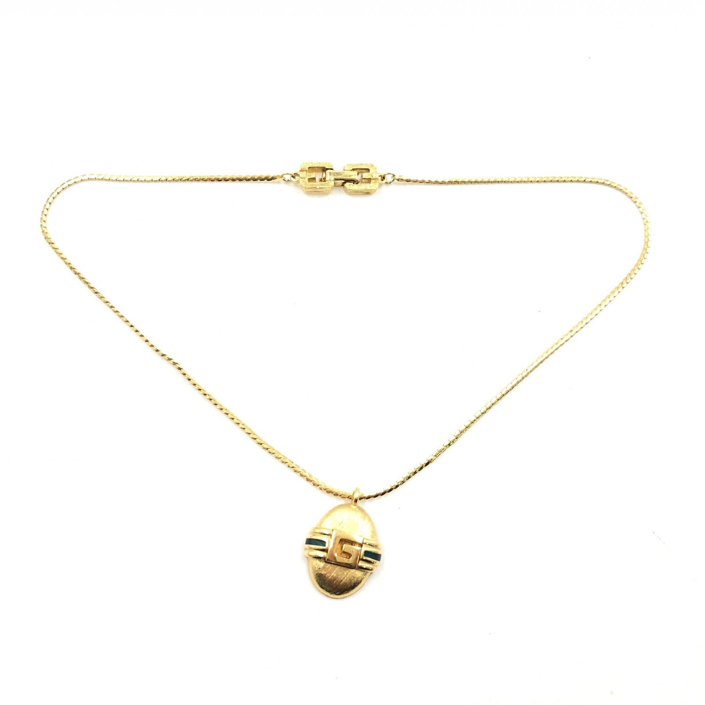 Givenchy Preloved Pendant Necklace - A Timeless Elegance in Gold Finish with Minor Character Marks