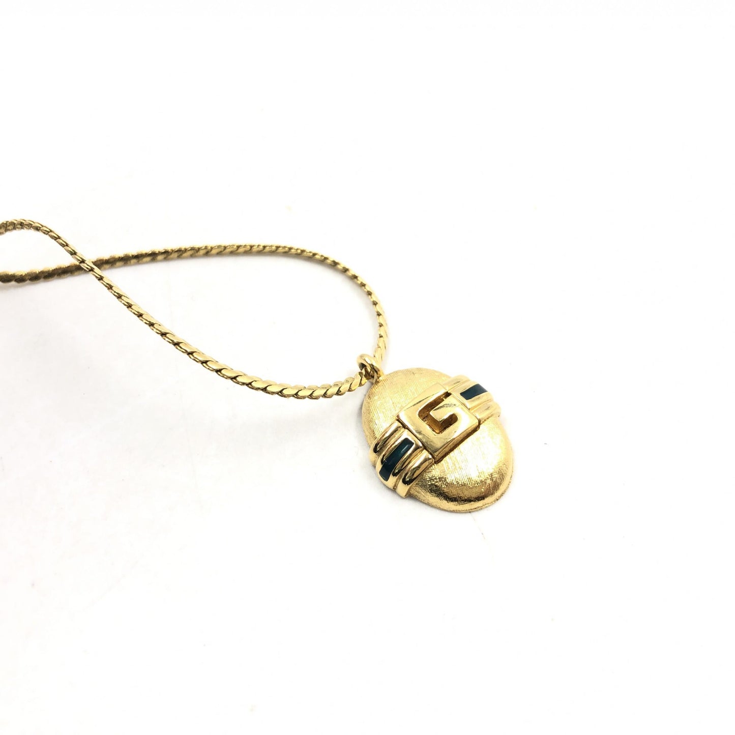 Givenchy Preloved Pendant Necklace - A Timeless Elegance in Gold Finish with Minor Character Marks