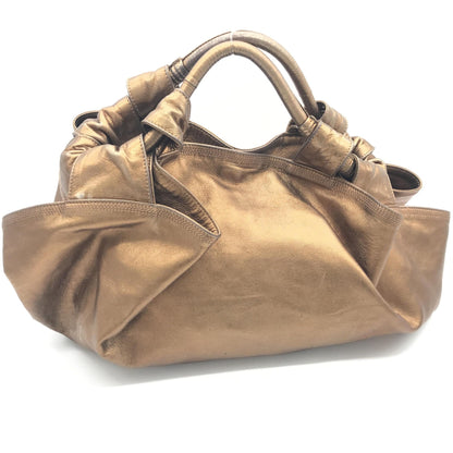 Loewe Preloved Metallic Bronze Nappa Aire Beige Shoulder Bag - A Timeless Elegance