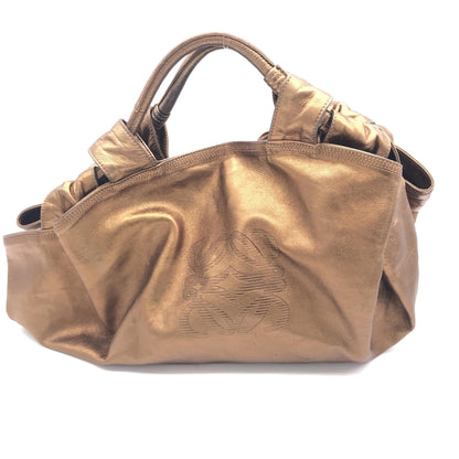 Loewe Preloved Metallic Bronze Nappa Aire Beige Shoulder Bag - A Timeless Elegance