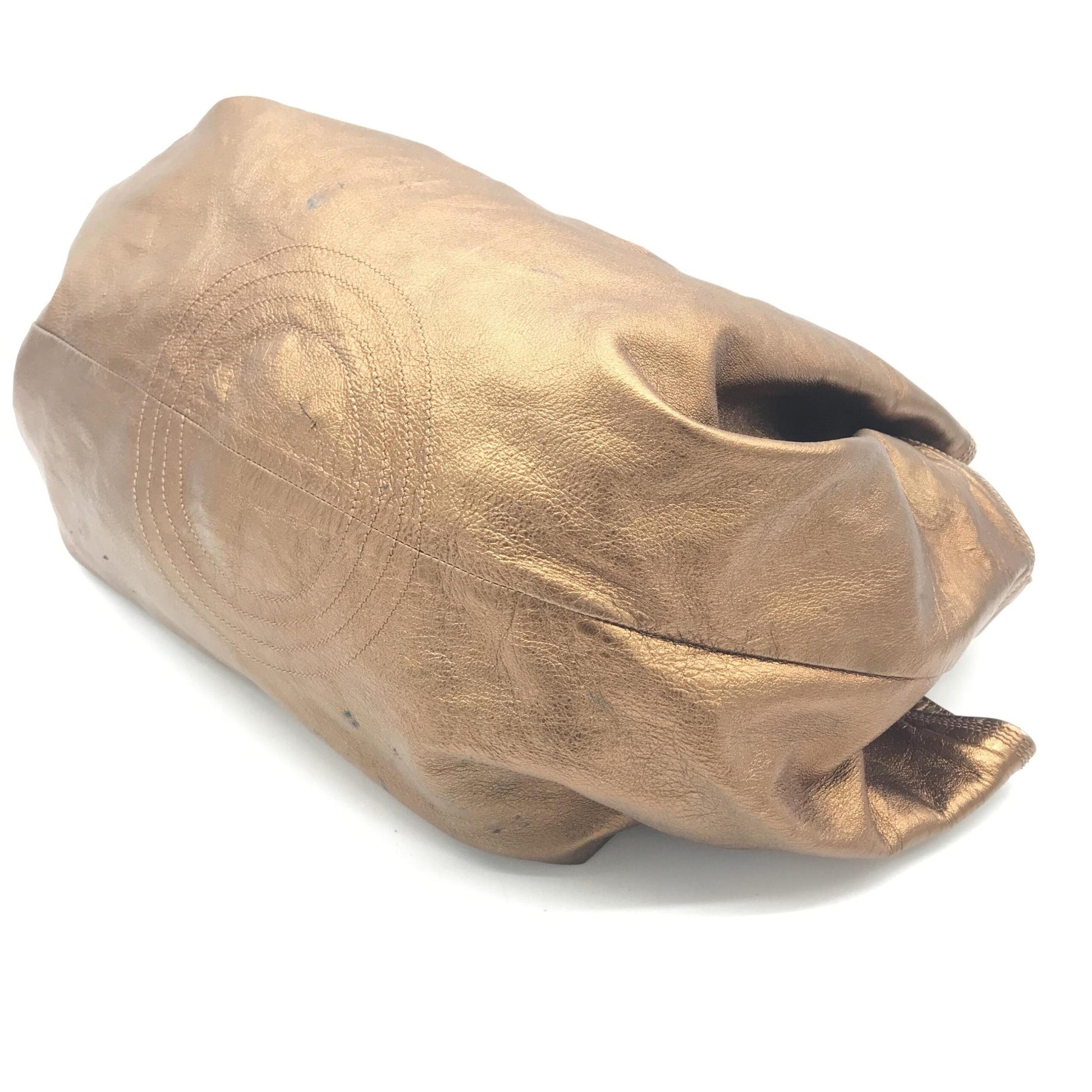 Loewe Preloved Metallic Bronze Nappa Aire Beige Shoulder Bag - A Timeless Elegance