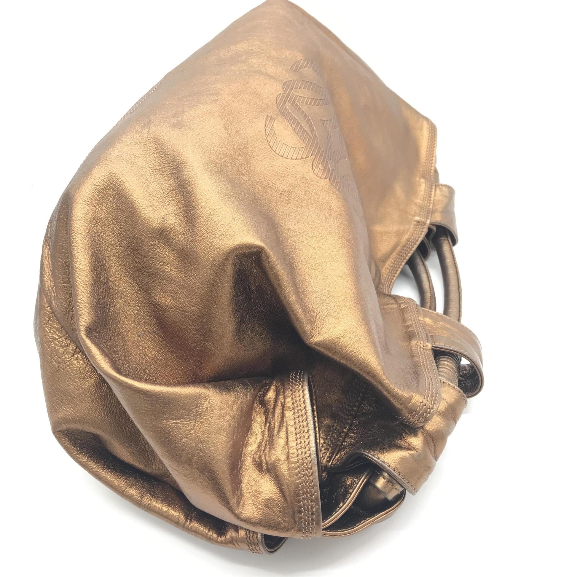 Loewe Preloved Metallic Bronze Nappa Aire Beige Shoulder Bag - A Timeless Elegance