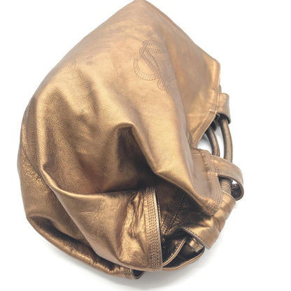 Loewe Preloved Metallic Bronze Nappa Aire Beige Shoulder Bag - A Timeless Elegance