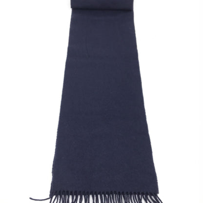 Johnstons of Elgin Preloved Navy Blue Soft Wool Scarf - Timeless Luxury in Pristine Condition