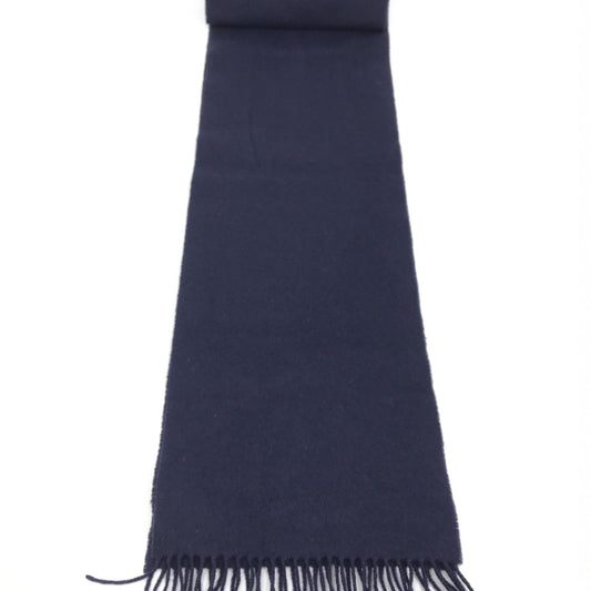 Johnstons of Elgin Preloved Navy Blue Soft Wool Scarf - Timeless Luxury in Pristine Condition