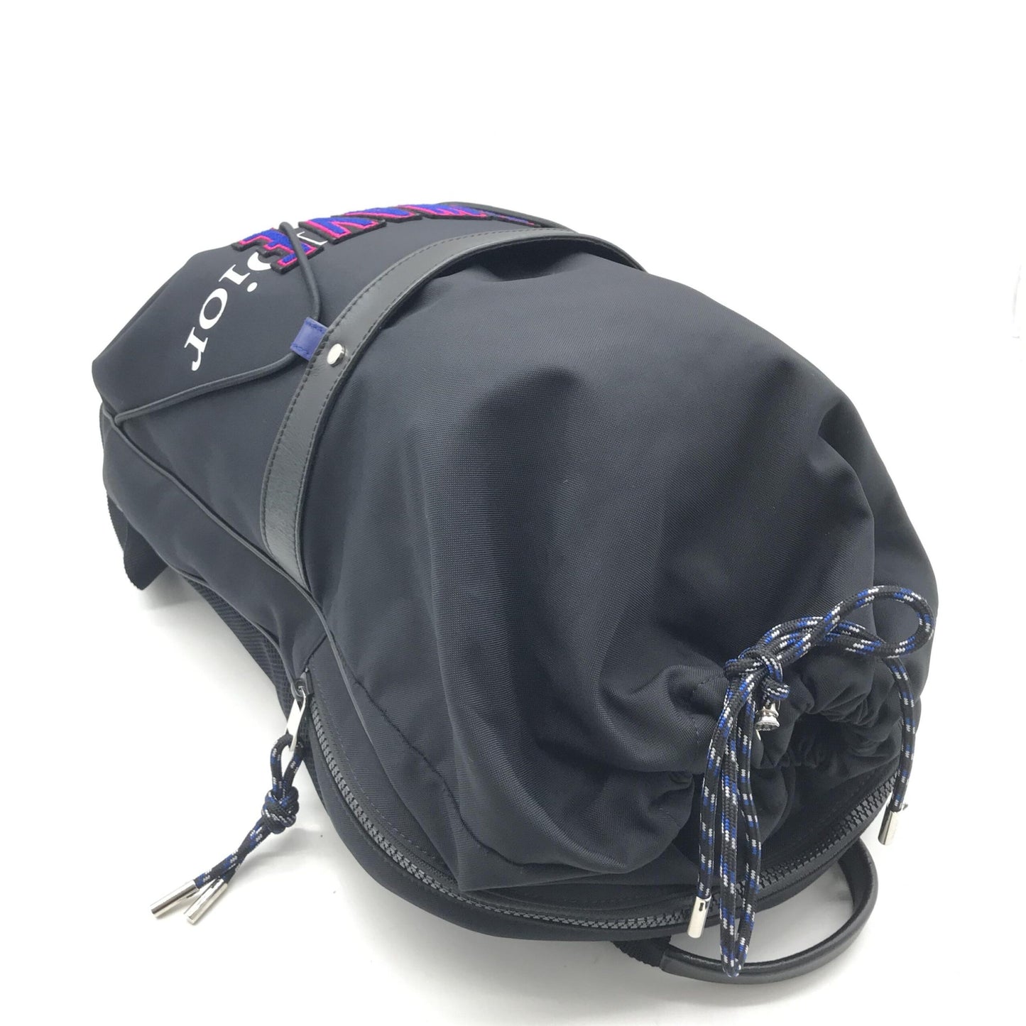 Christian Dior Preloved Newave Drawstring Nylon Backpack in Pristine Black Luxury