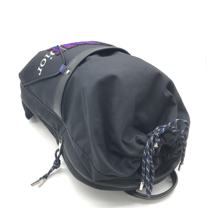 Christian Dior Preloved Newave Drawstring Nylon Backpack in Pristine Black Luxury