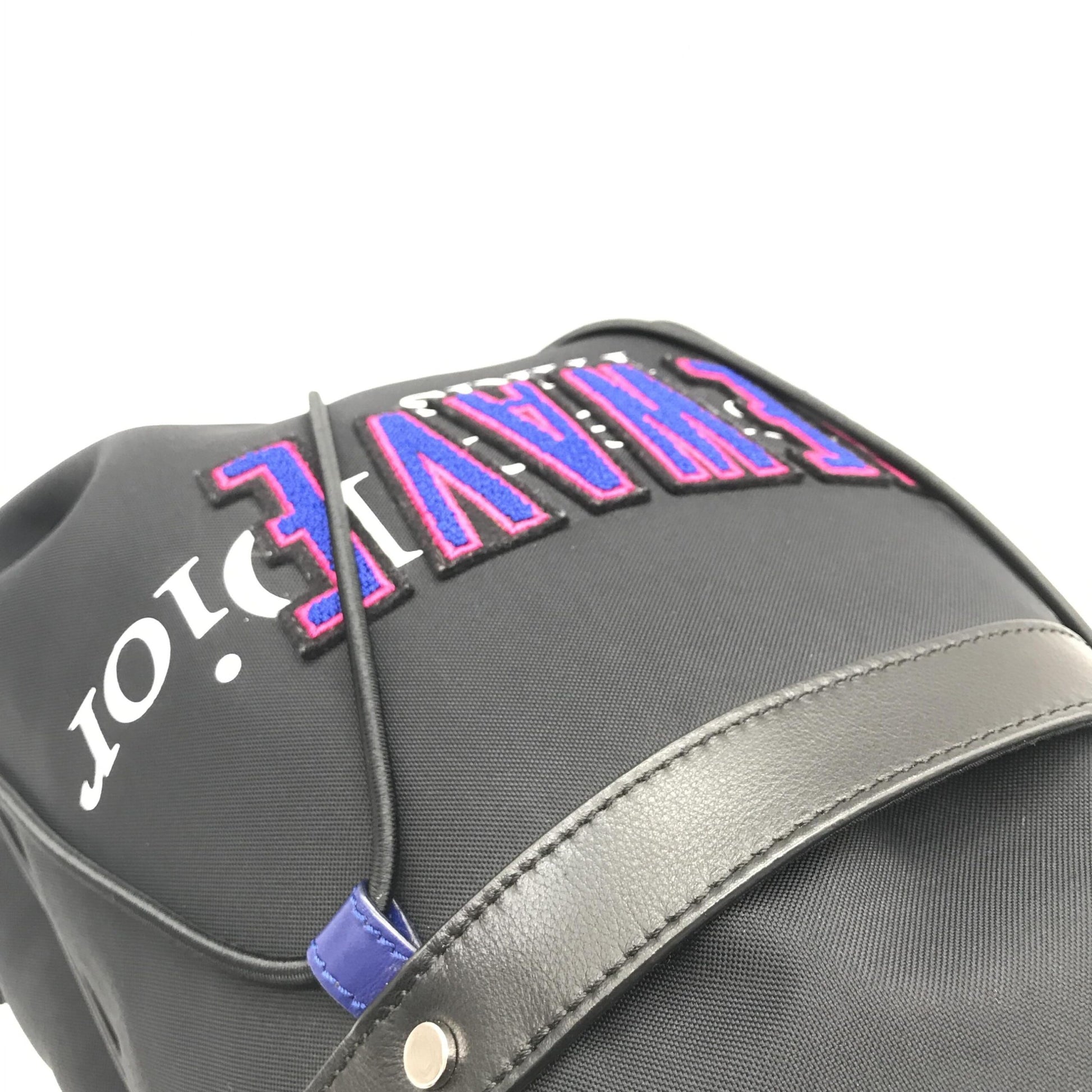 Christian Dior Preloved Newave Drawstring Nylon Backpack in Pristine Black Luxury