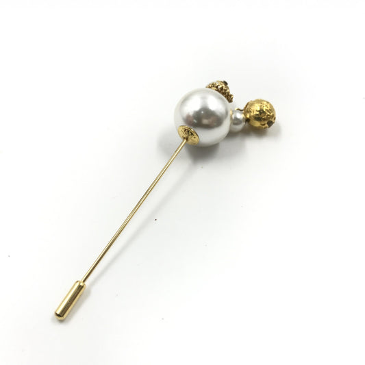 Salvatore Ferragamo Preloved Pearl Style Pin Brooch in Very Good Condition with Original Box