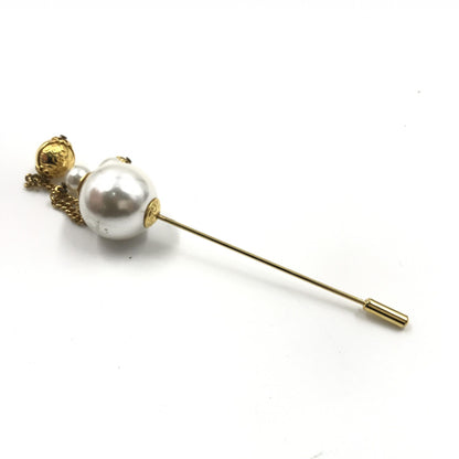 Salvatore Ferragamo Preloved Pearl Style Pin Brooch in Very Good Condition with Original Box