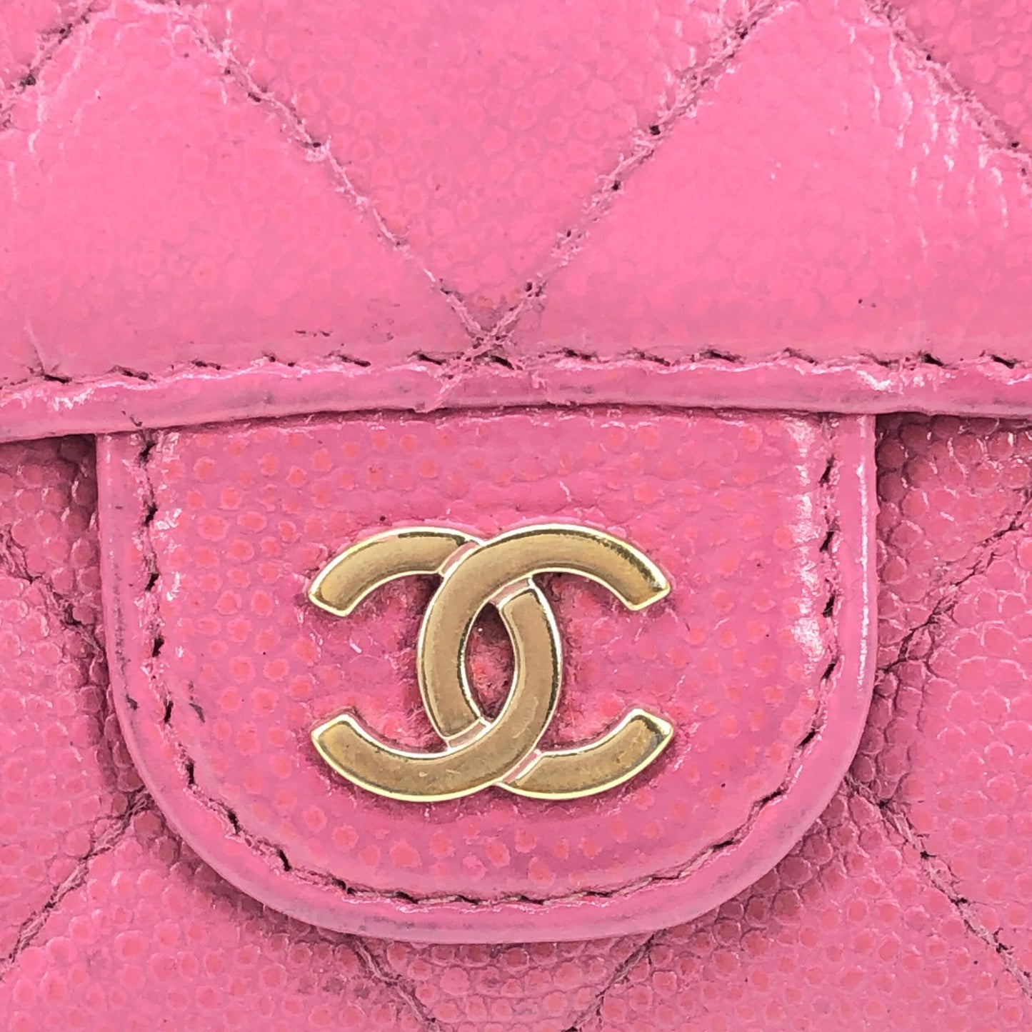Chanel Preloved Pink Leather Quilted Flap Wallet – A Timeless Luxury Statement Piece