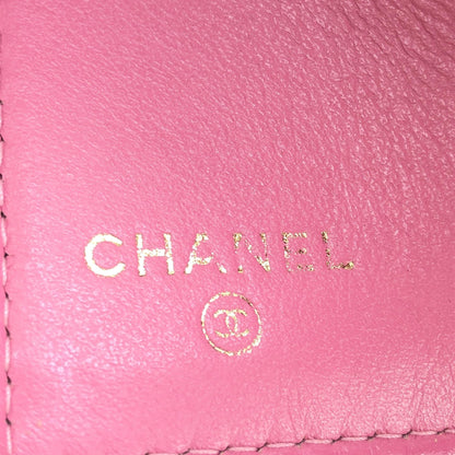 Chanel Preloved Pink Leather Quilted Flap Wallet – A Timeless Luxury Statement Piece