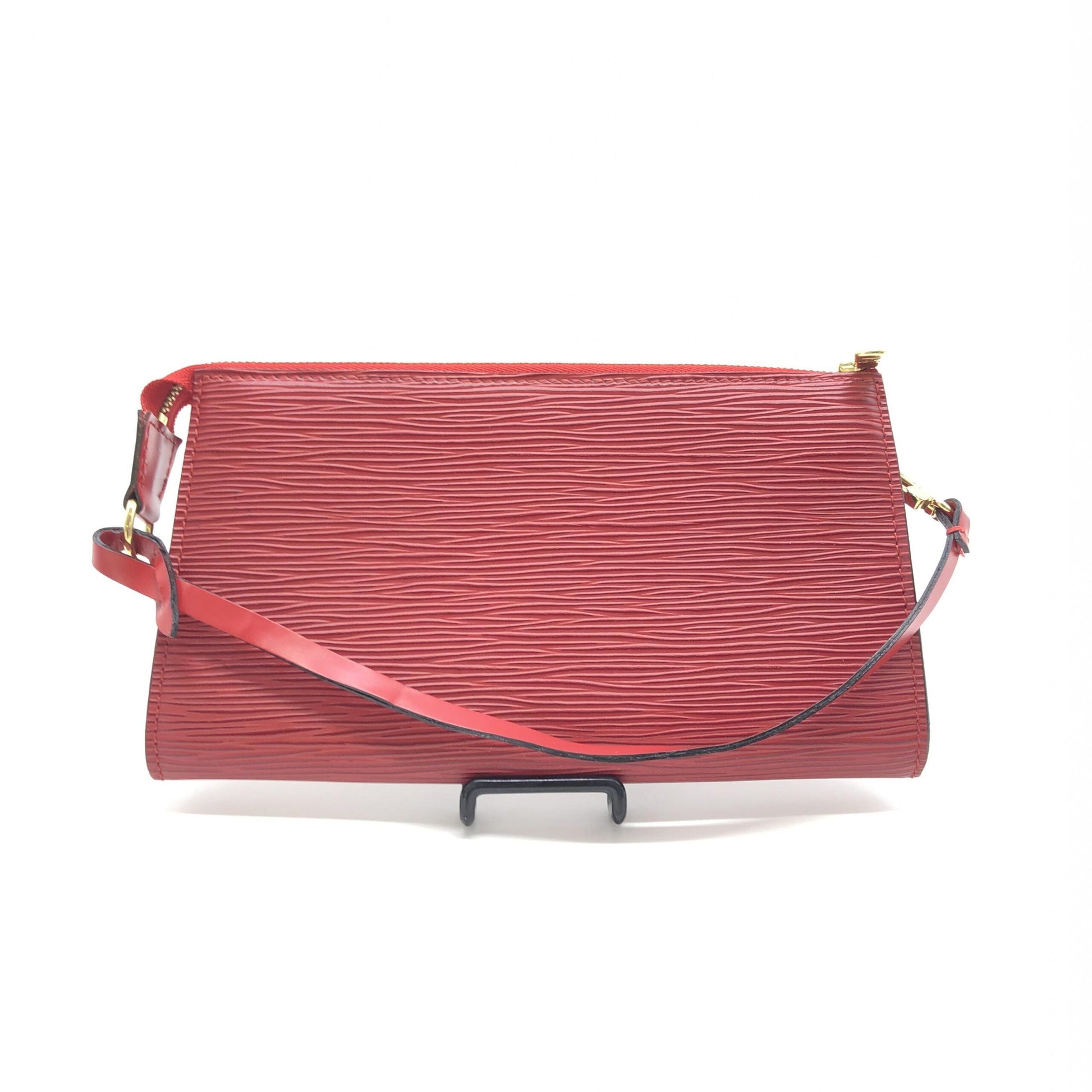 Louis Vuitton Preloved Red Epi Leather Pochette Accessory Bag - Timeless Luxury with Vintage Charm