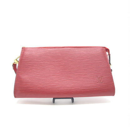 Louis Vuitton Preloved Red Epi Leather Pochette Accessory Bag - Timeless Luxury with Vintage Charm