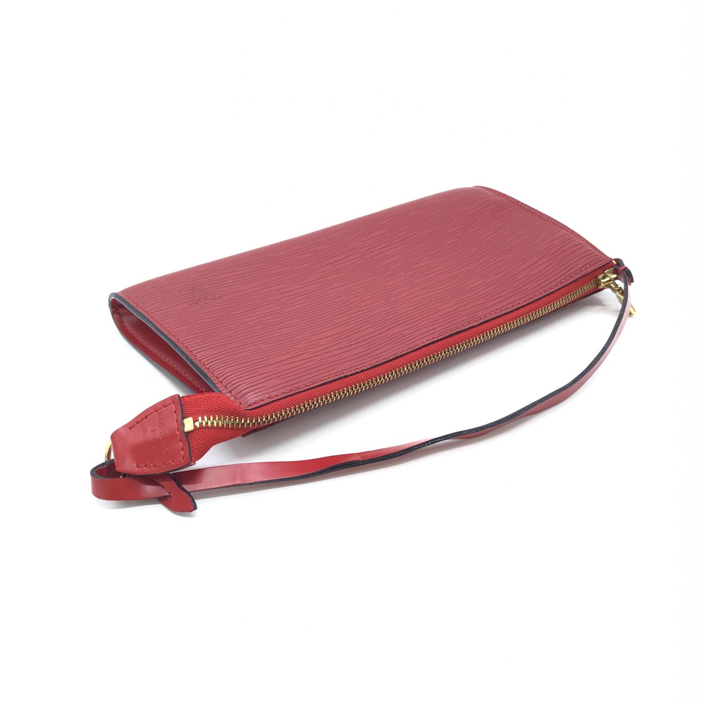 Louis Vuitton Preloved Red Epi Leather Pochette Accessory Bag - Timeless Luxury with Vintage Charm