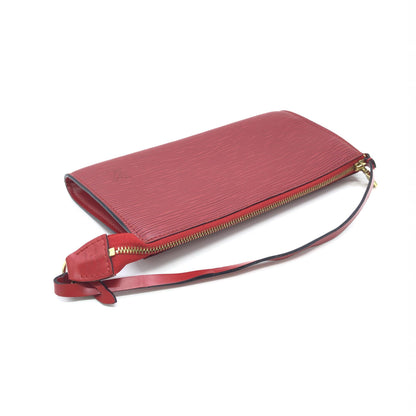 Louis Vuitton Preloved Red Epi Leather Pochette Accessory Bag - Timeless Luxury with Vintage Charm
