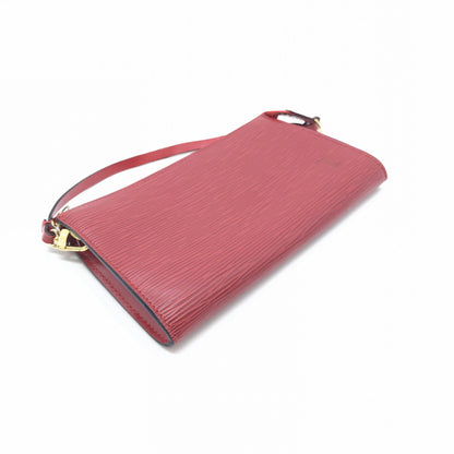 Louis Vuitton Preloved Red Epi Leather Pochette Accessory Bag - Timeless Luxury with Vintage Charm