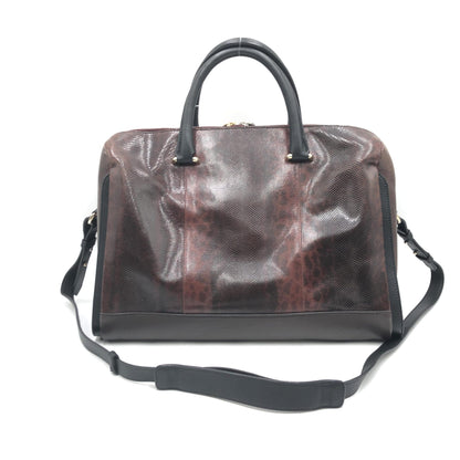Bally Preloved Python Pattern 2WAY Boston Bag - A Luxurious Statement Piece