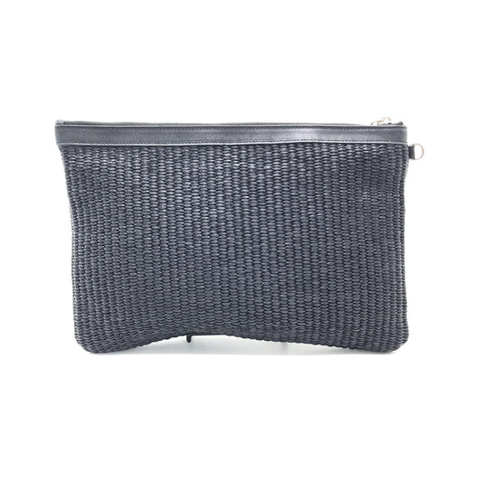 Saint Laurent Rive Gauche Preloved Zipped Pouch in Black – A Timeless Elegance