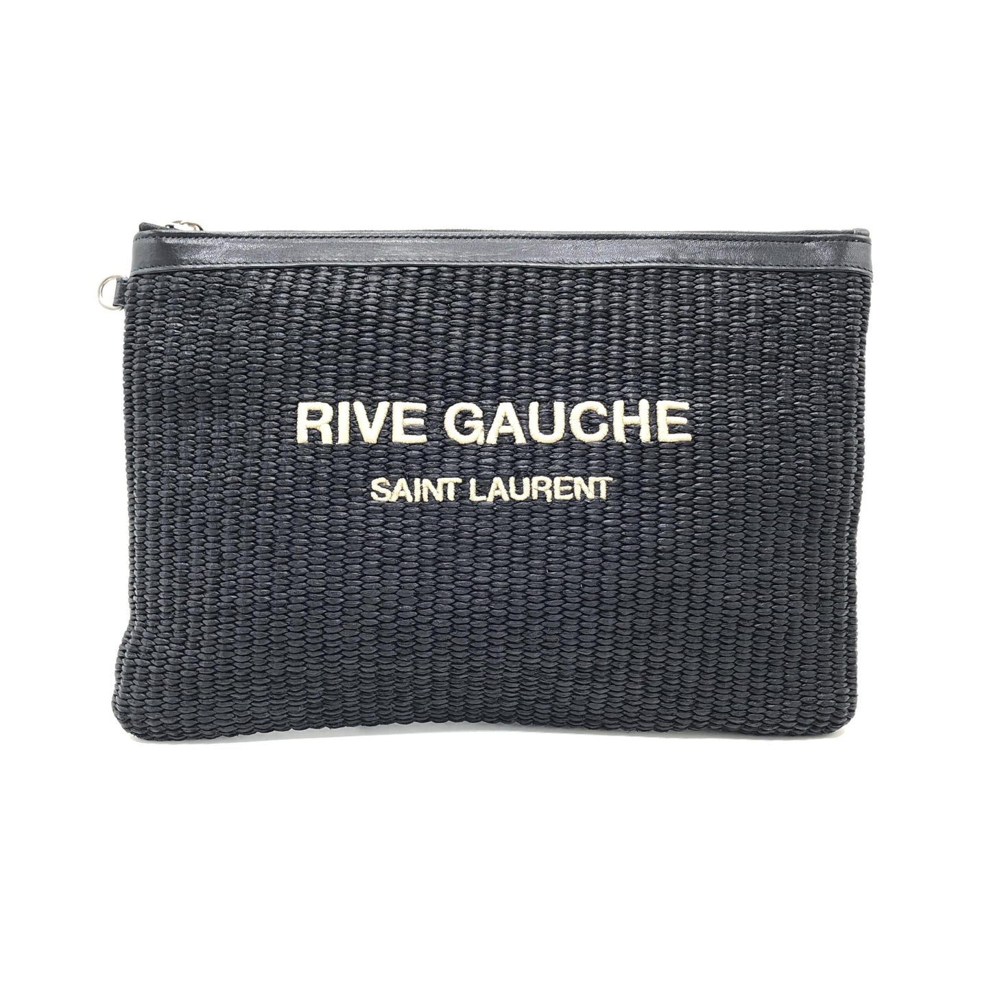 Saint Laurent Rive Gauche Preloved Zipped Pouch in Black – A Timeless Elegance