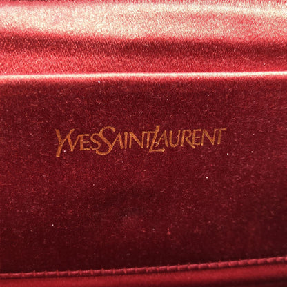 Yves Saint Laurent Preloved Red Patent Leather Clutch Bag – A Timeless Luxury Statement