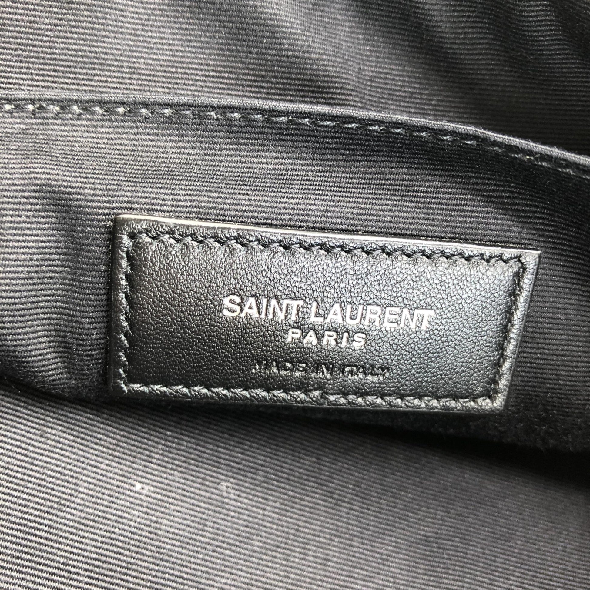 Saint Laurent Rive Gauche Preloved Zipped Pouch in Black – A Timeless Elegance