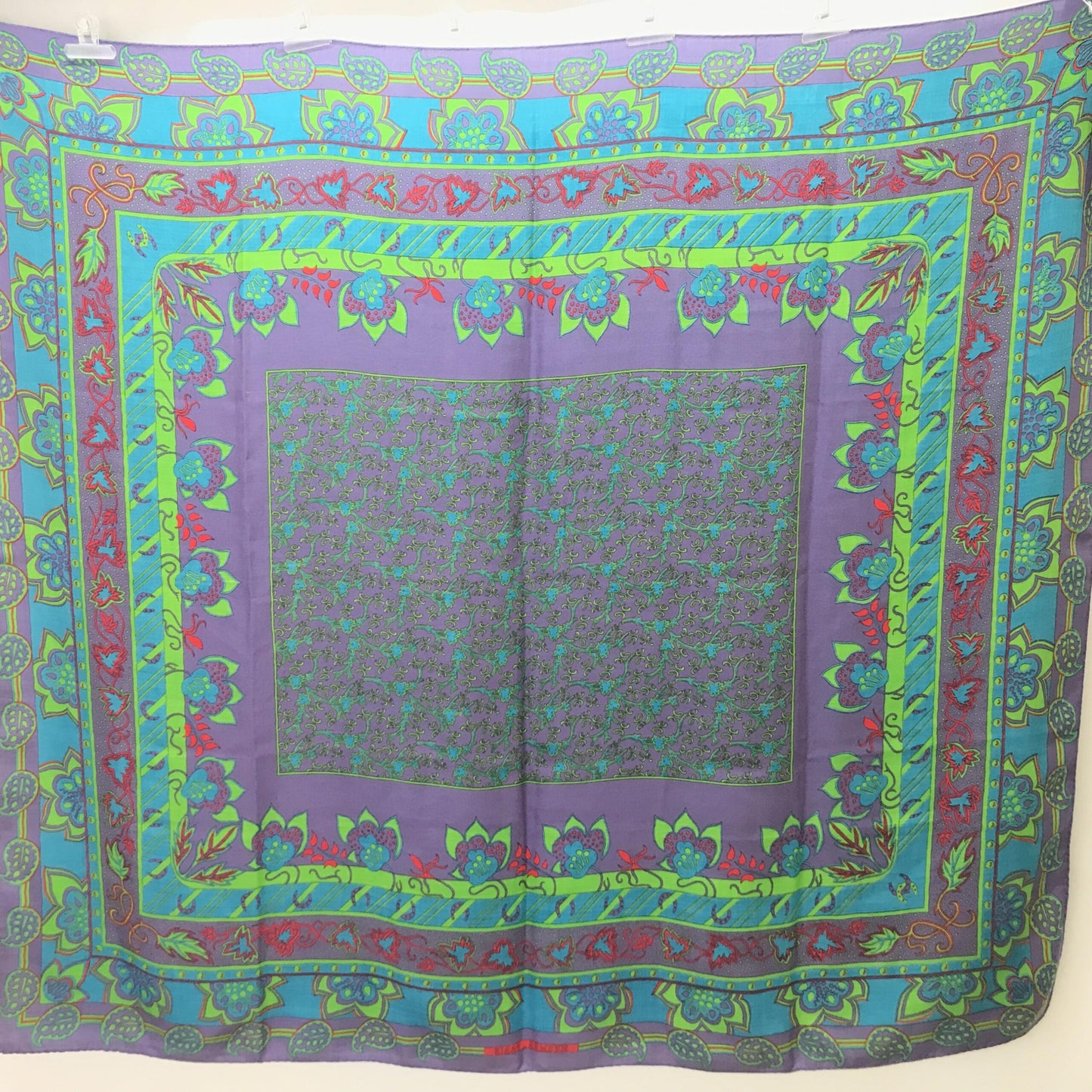 Hermès Silk Scarf in Purple - Preloved Elegance with Minor Wear