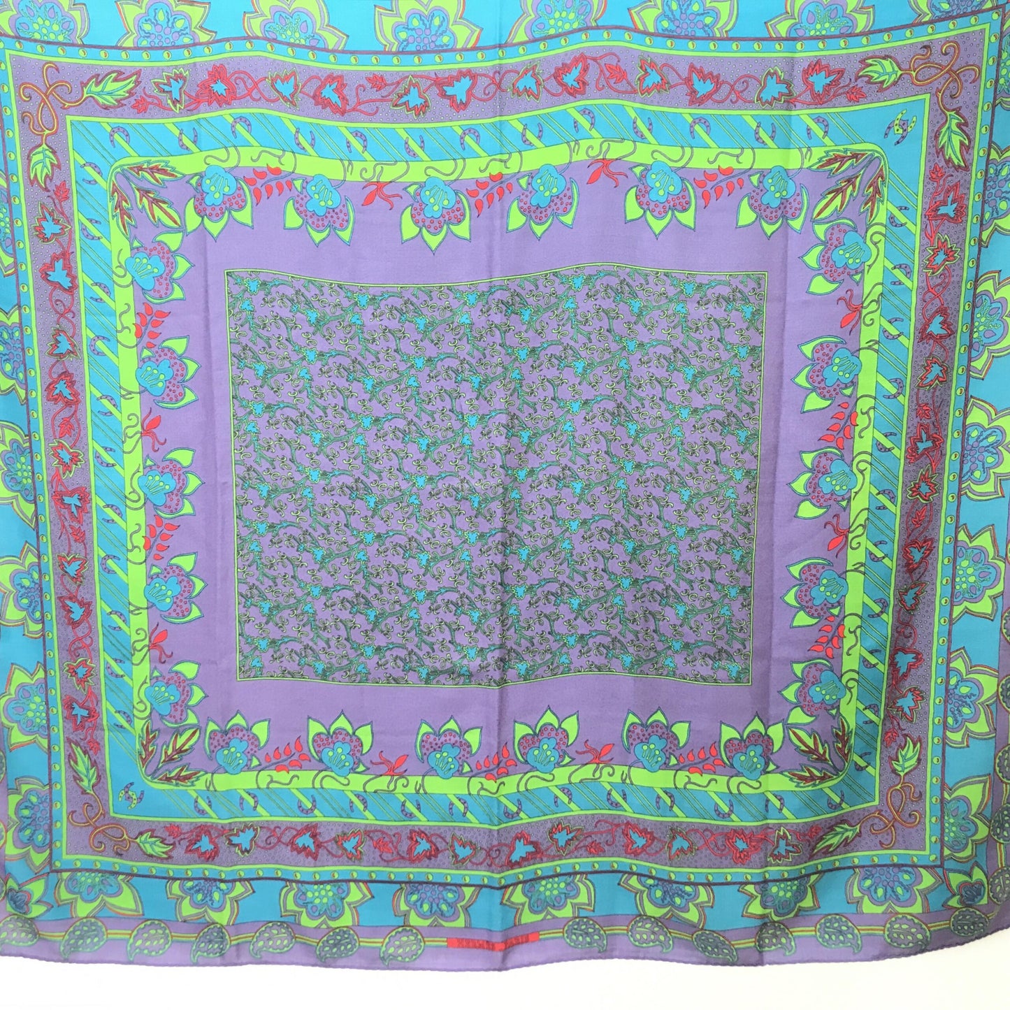 Hermès Silk Scarf in Purple - Preloved Elegance with Minor Wear