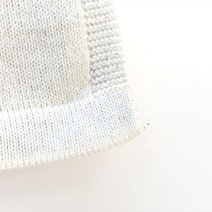 Chanel Preloved Wool Shawl/Scarf in Pristine White - Timeless Elegance