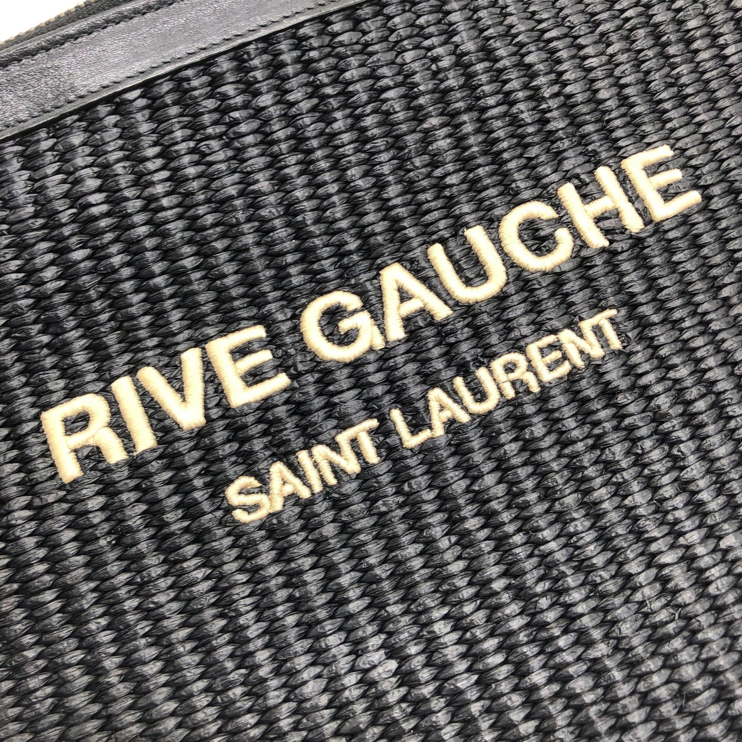 Saint Laurent Rive Gauche Preloved Zipped Pouch in Black – A Timeless Elegance