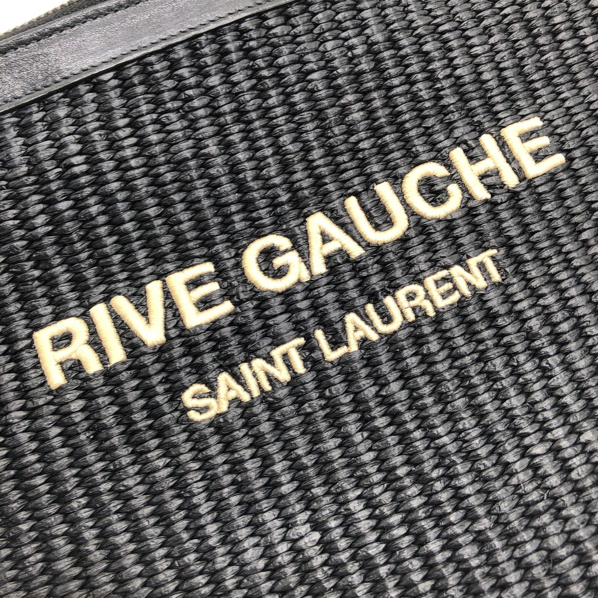 Saint Laurent Rive Gauche Preloved Zipped Pouch in Black – A Timeless Elegance