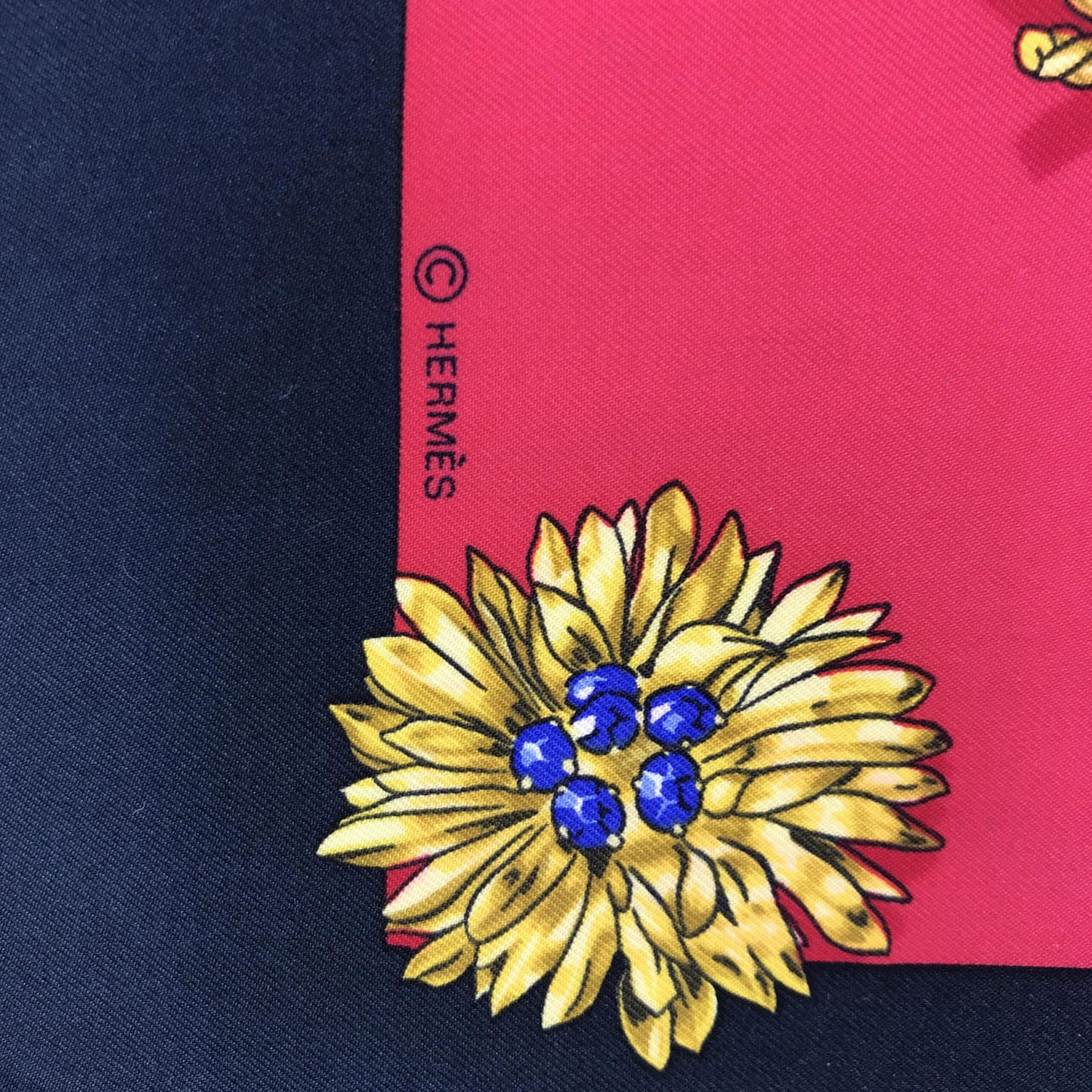 Hermès Preloved Silk Scarf - Timeless Elegance in Black and Red