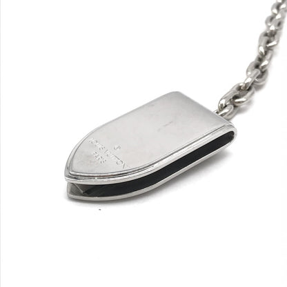 Louis Vuitton Preloved Silver Money Clip with Chain – A Timeless Piece of Luxury