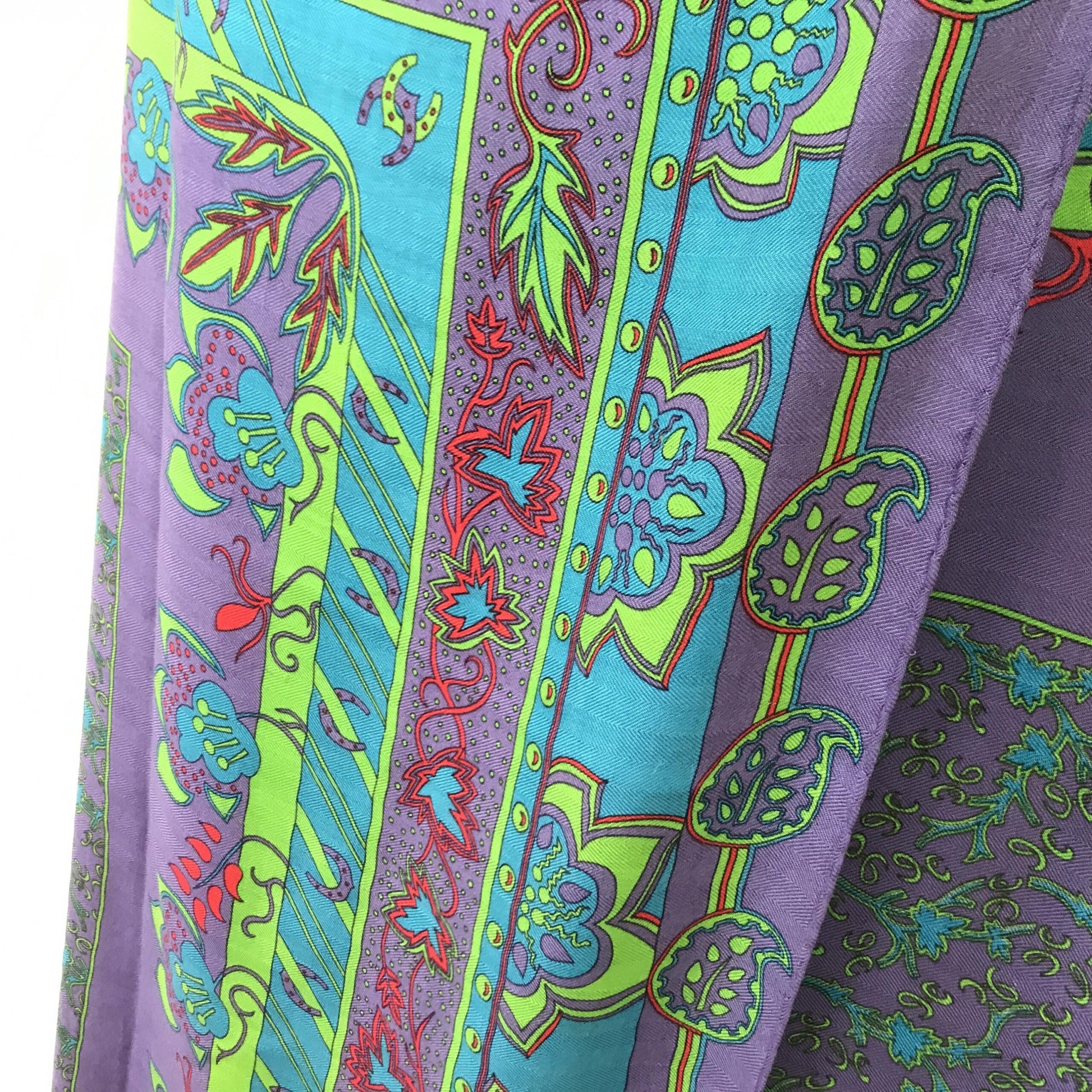 Hermès Silk Scarf in Purple - Preloved Elegance with Minor Wear