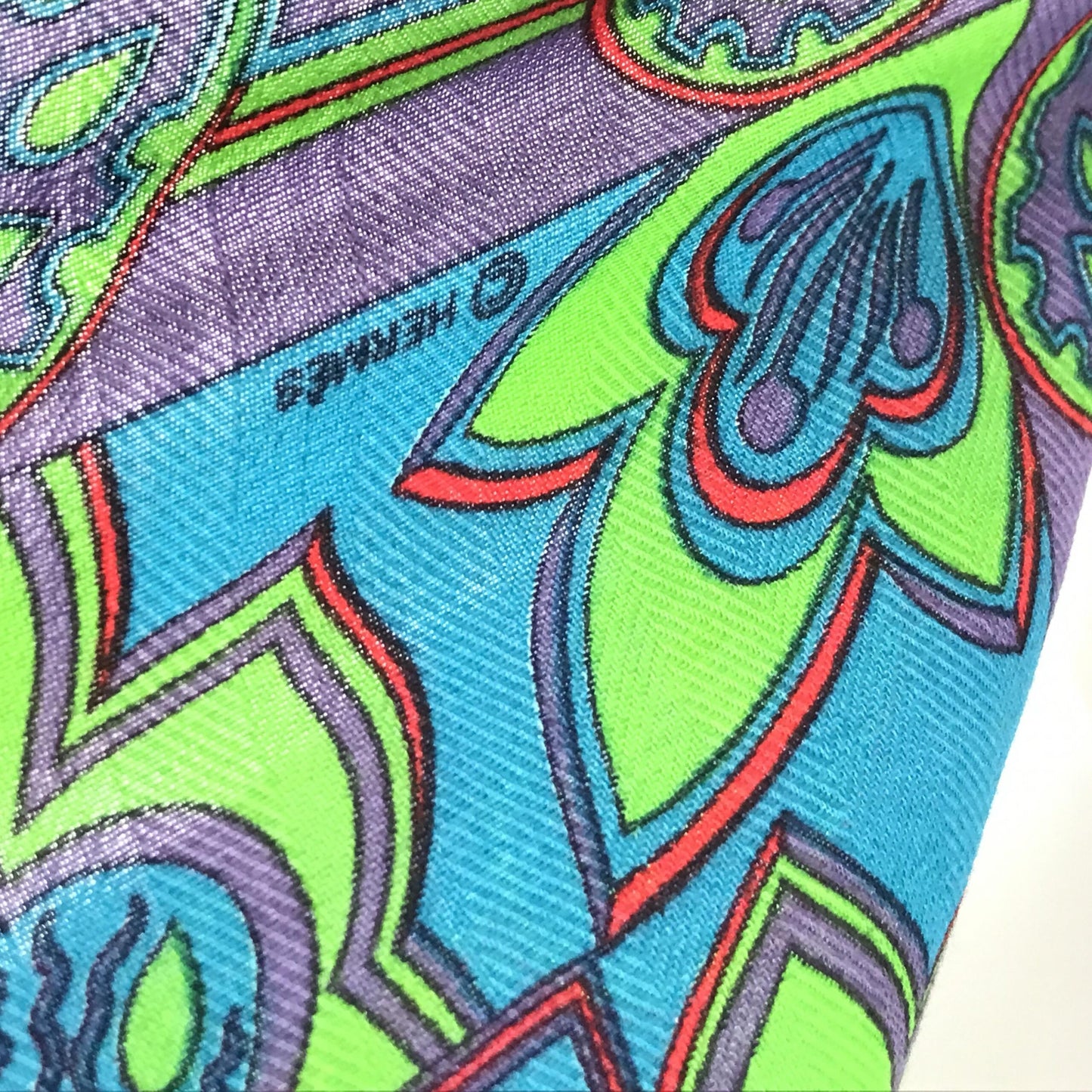 Hermès Silk Scarf in Purple - Preloved Elegance with Minor Wear