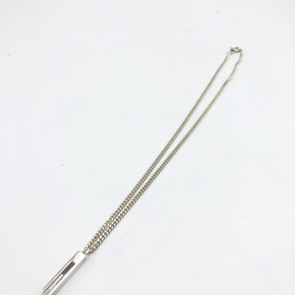 Gucci Preloved Sterling Silver G Bar Pendant Necklace - Timeless Elegance and Sophistication