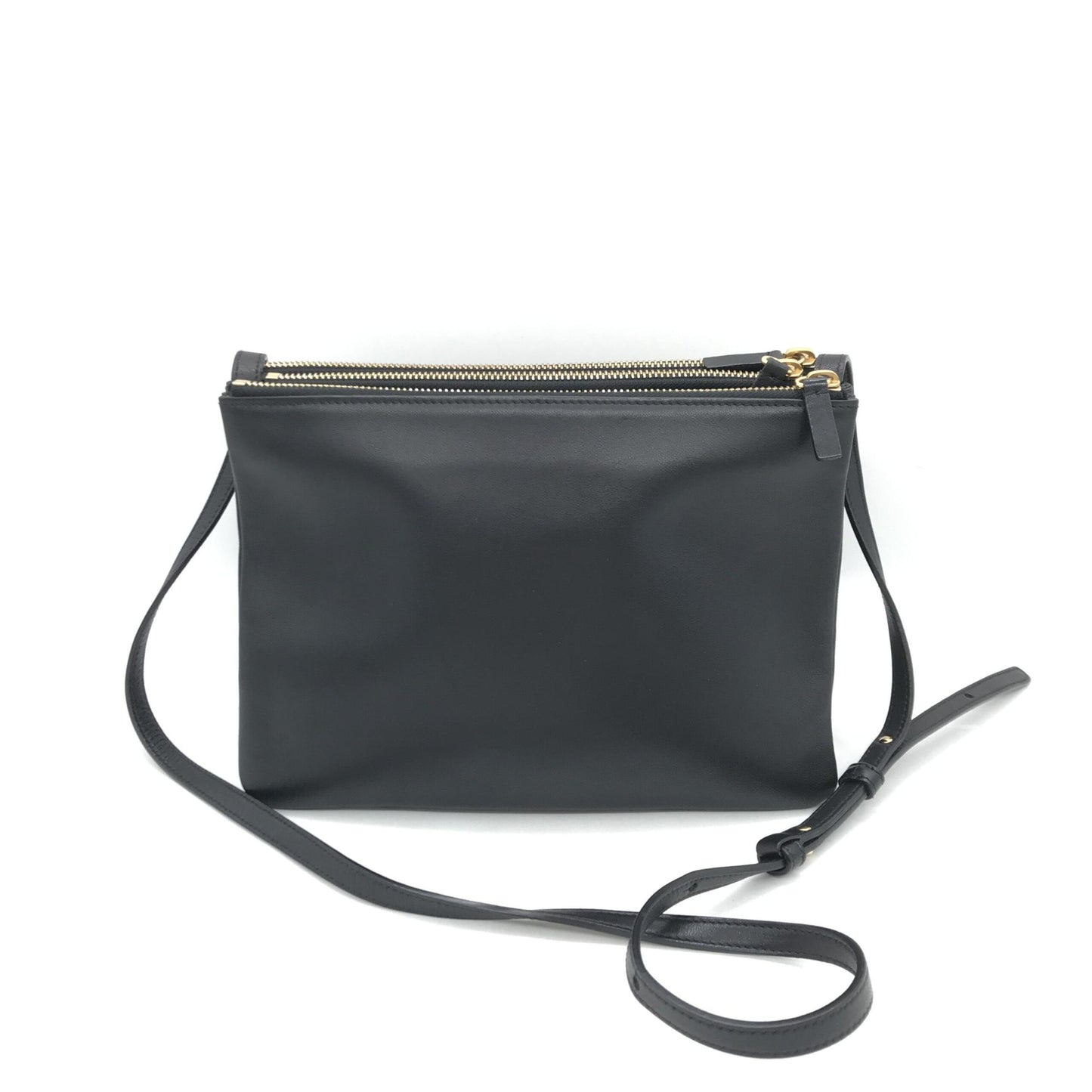Celine Preloved Trio Black Leather Shoulder Bag – Timeless Elegance with Character