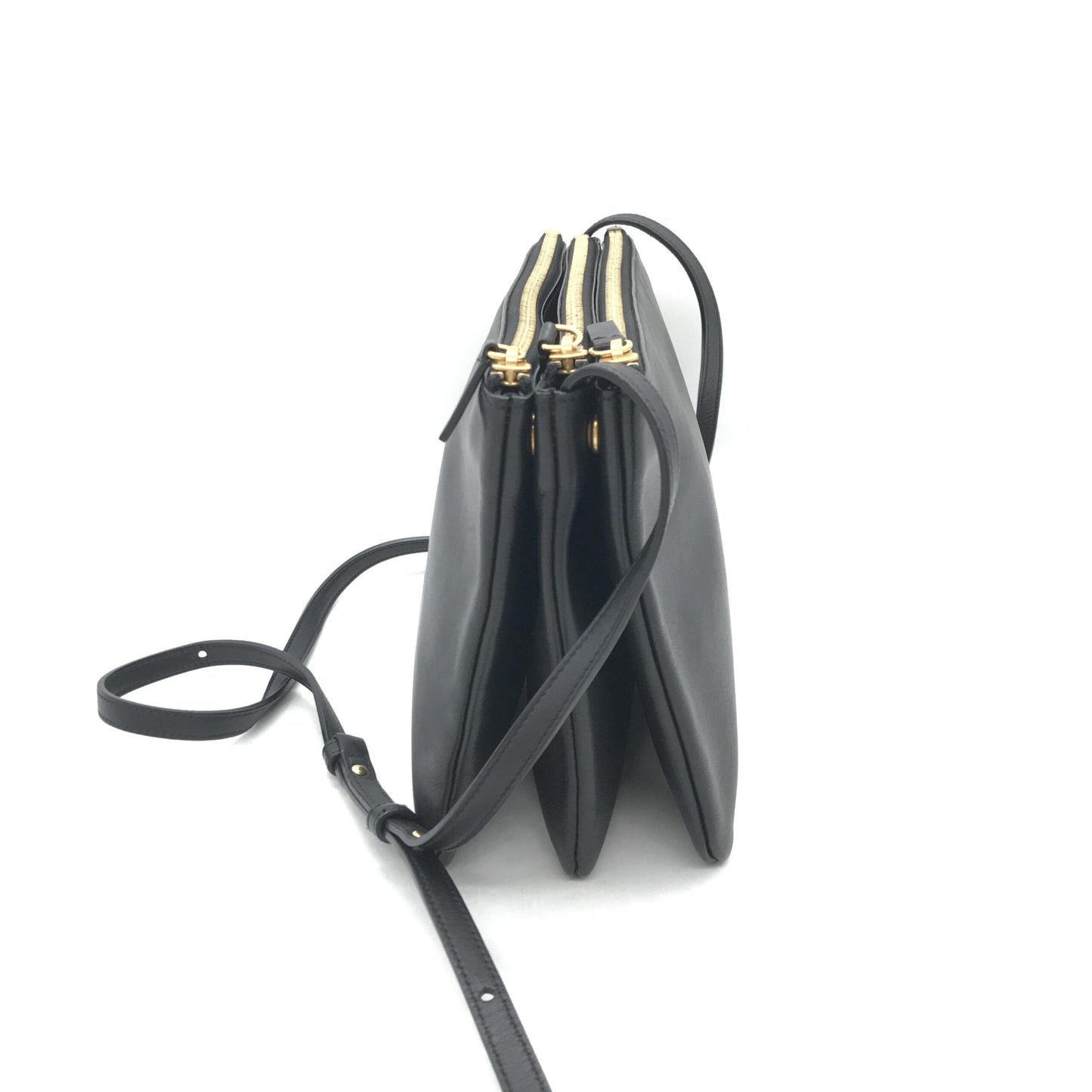 Celine Preloved Trio Black Leather Shoulder Bag – Timeless Elegance with Character