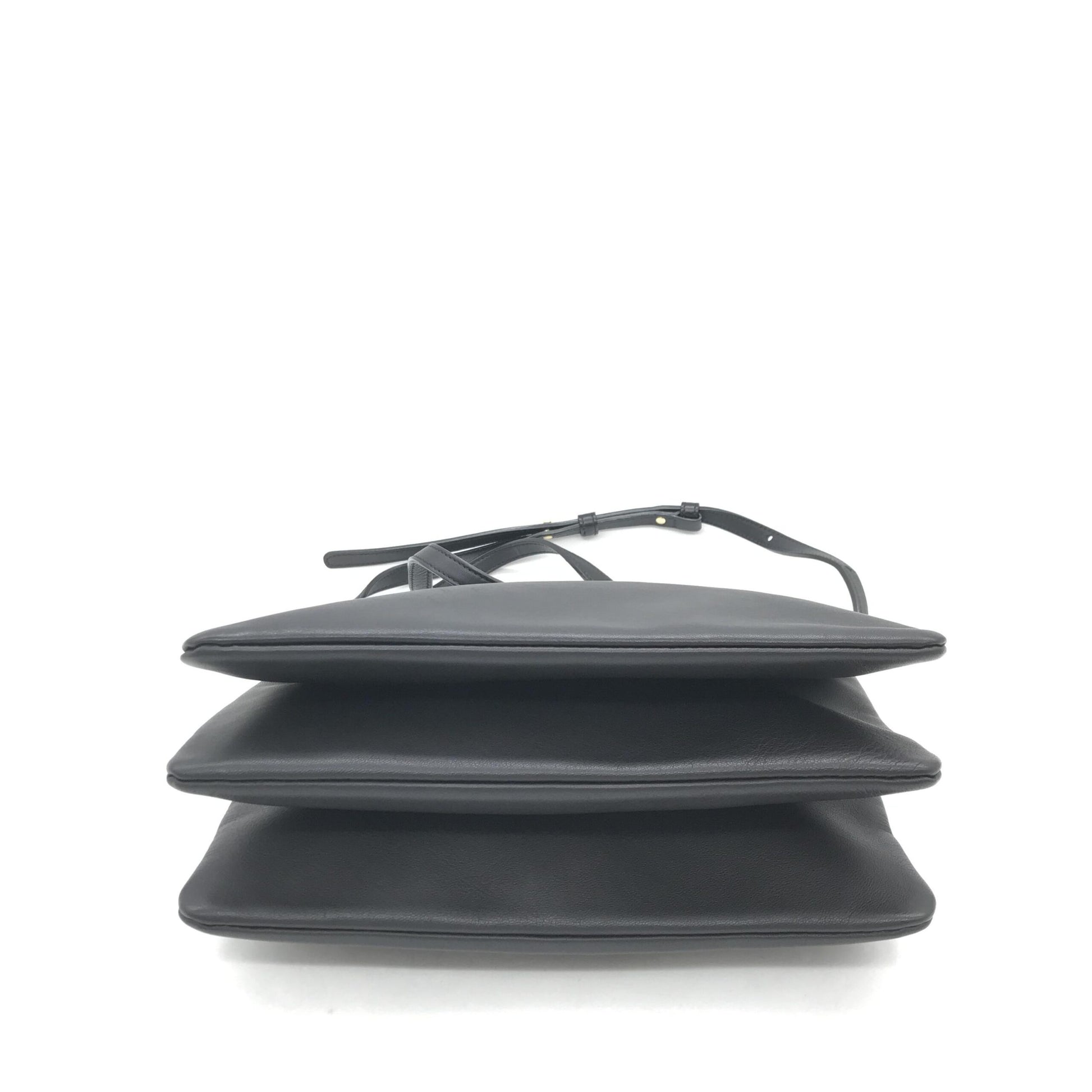 Celine Preloved Trio Black Leather Shoulder Bag – Timeless Elegance with Character