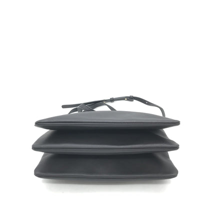 Celine Preloved Trio Black Leather Shoulder Bag – Timeless Elegance with Character