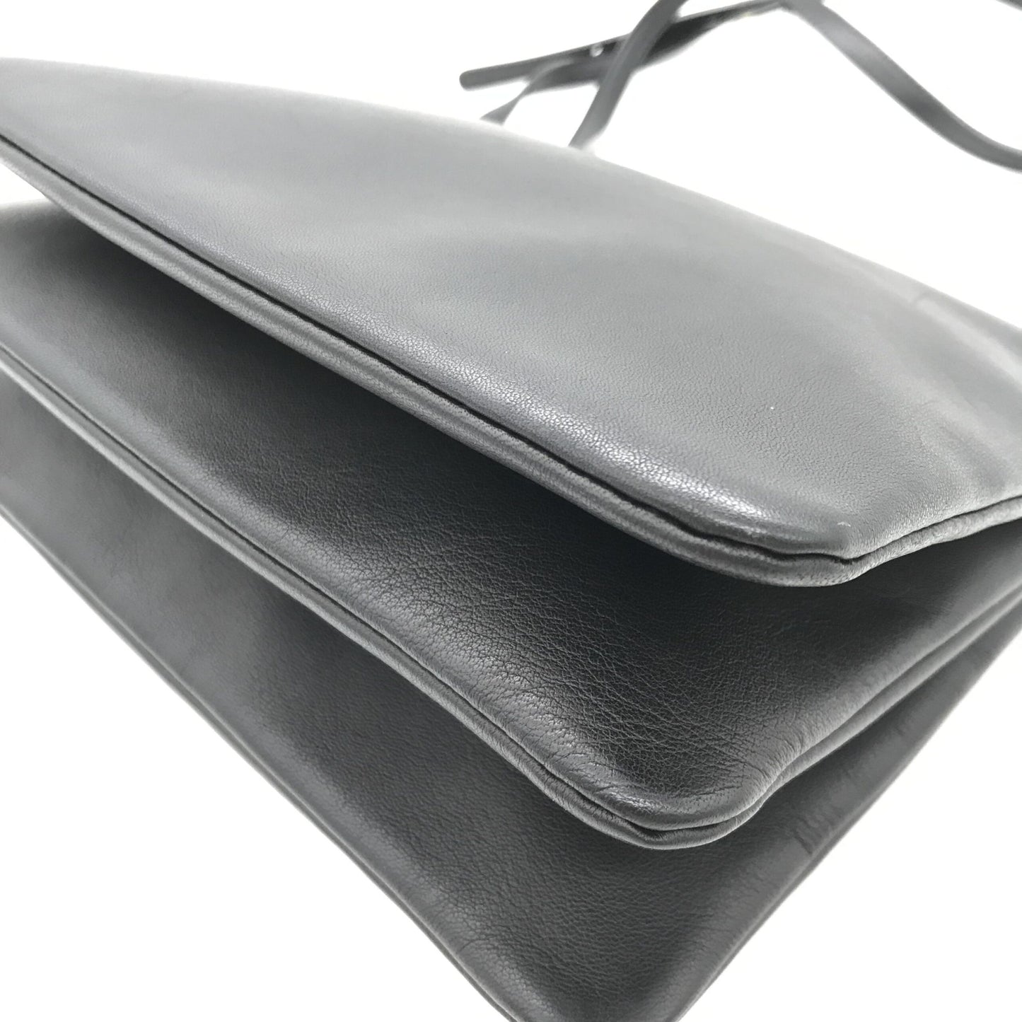 Celine Preloved Trio Black Leather Shoulder Bag – Timeless Elegance with Character