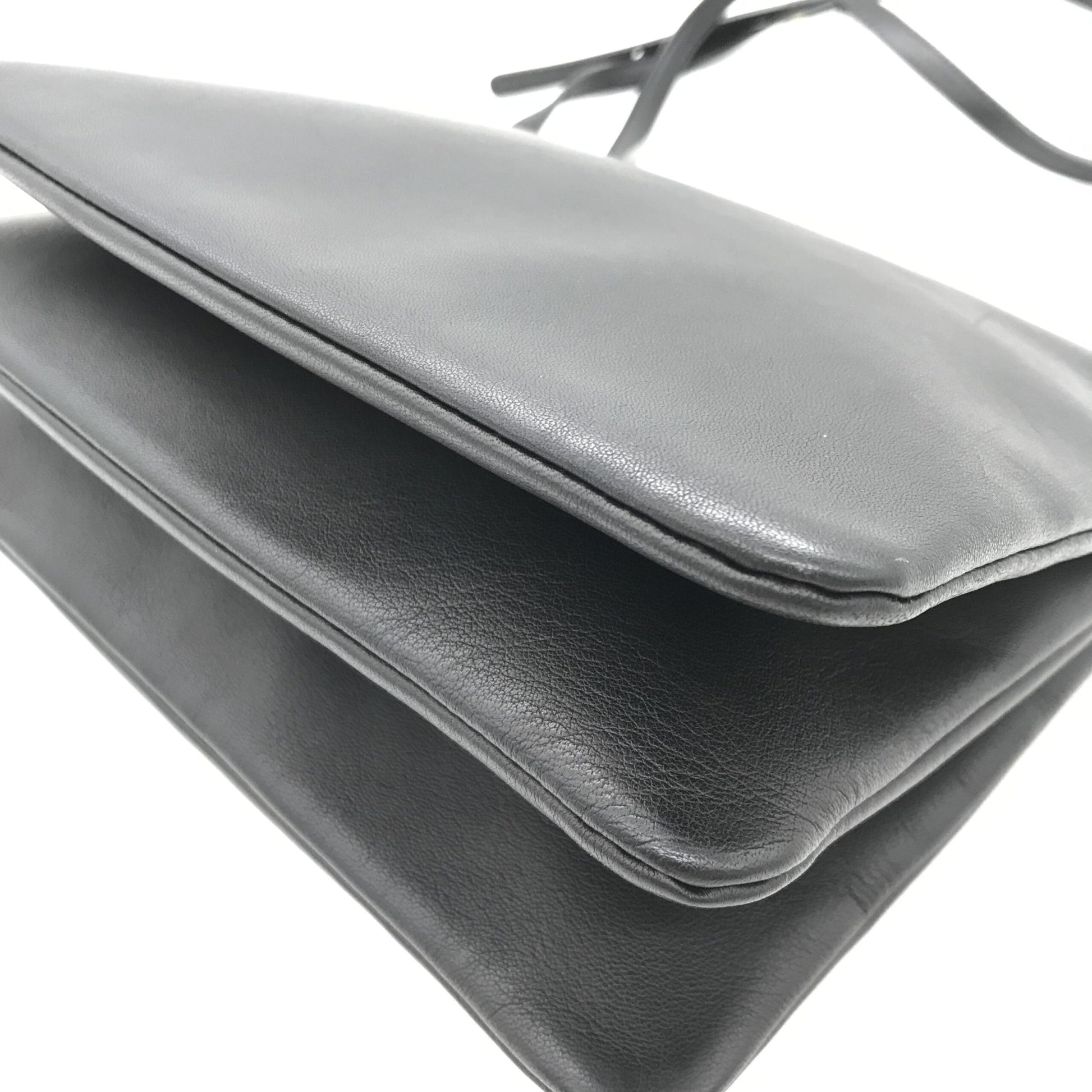 Celine Preloved Trio Black Leather Shoulder Bag – Timeless Elegance with Character