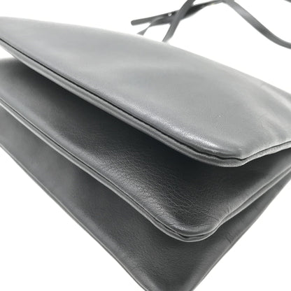 Celine Preloved Trio Black Leather Shoulder Bag – Timeless Elegance with Character