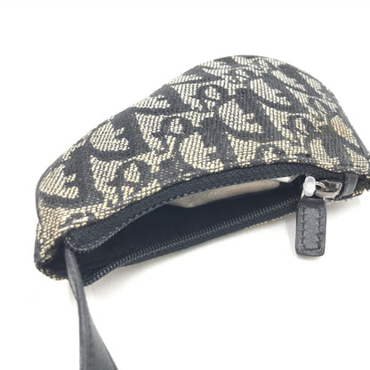 Christian Dior Preloved Trotter Canvas Saddle Coin Purse – Timeless Elegance in Navy Blue