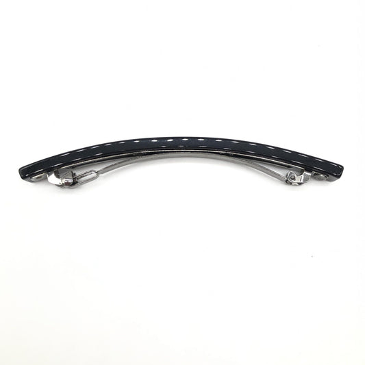 Chanel Preloved Baretta Hair Clip - Timeless Elegance in Black